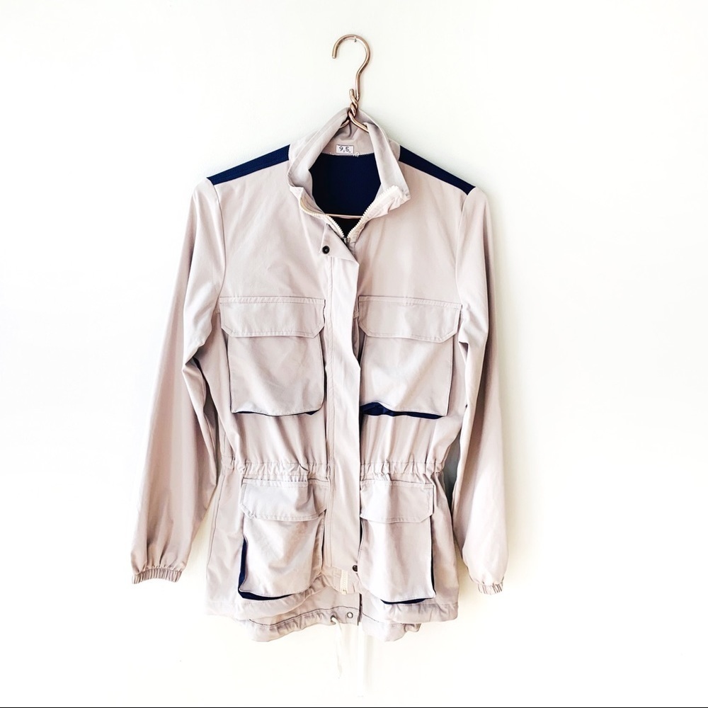 925 Fit | Anorak Beige Navy Anorak Jacket Small